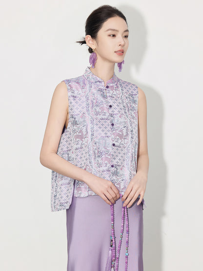 High-End Chinese Style Summer Design Vest Top