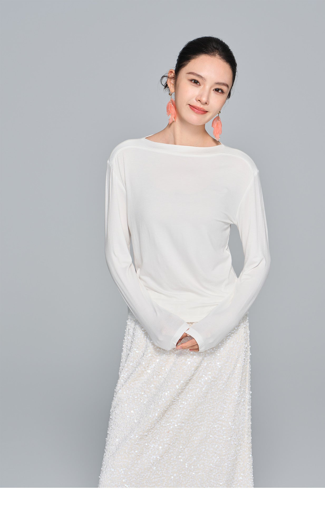 Autumn High-Waist Bodycon Sequin Half Skirt