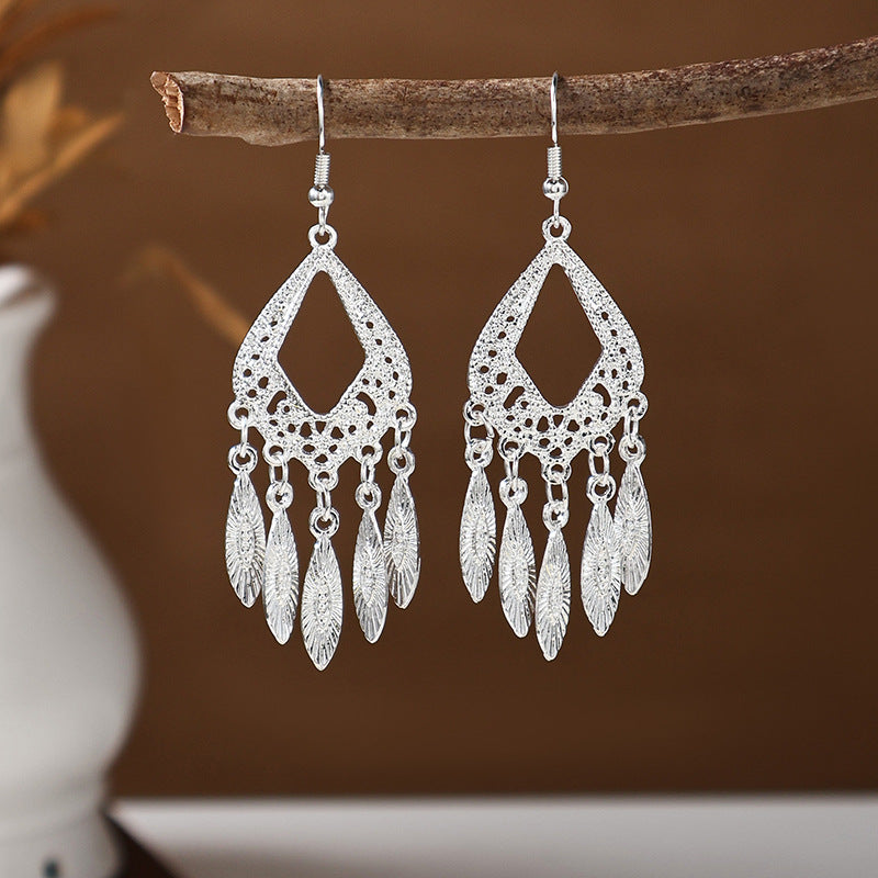 Ancient Style Ethnic Earrings | Elegant Miao Jewelry for Women