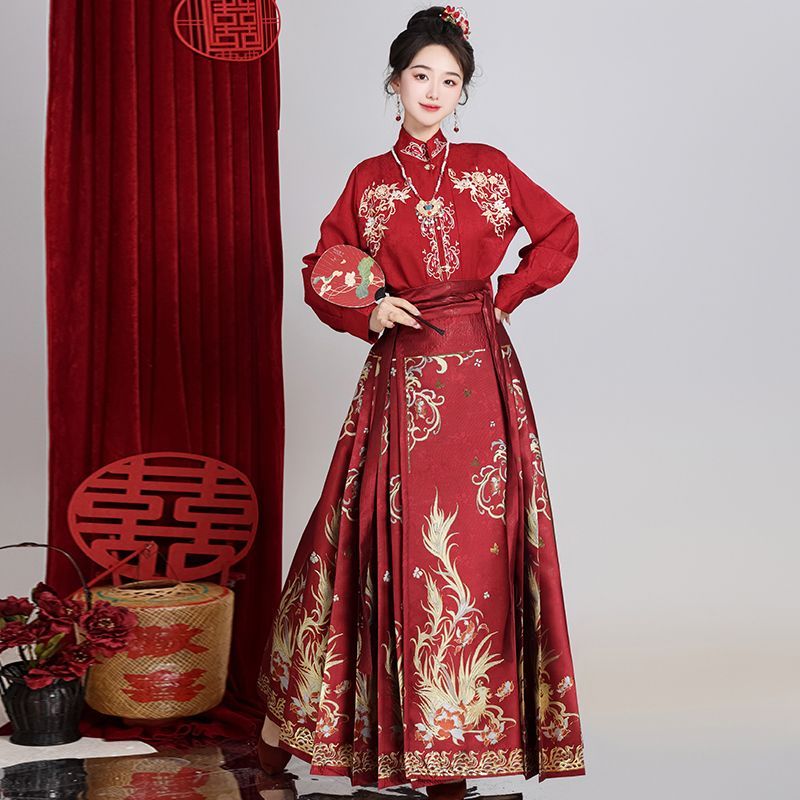 Luxury Ming Style Hanfu — Heavy Embroidery National Aesthetic Set