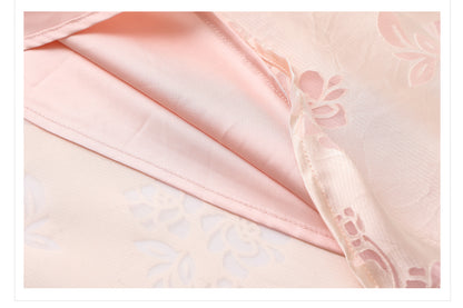 Elegant National Style Rayon Jacquard Embroidered Long Camisole Dress