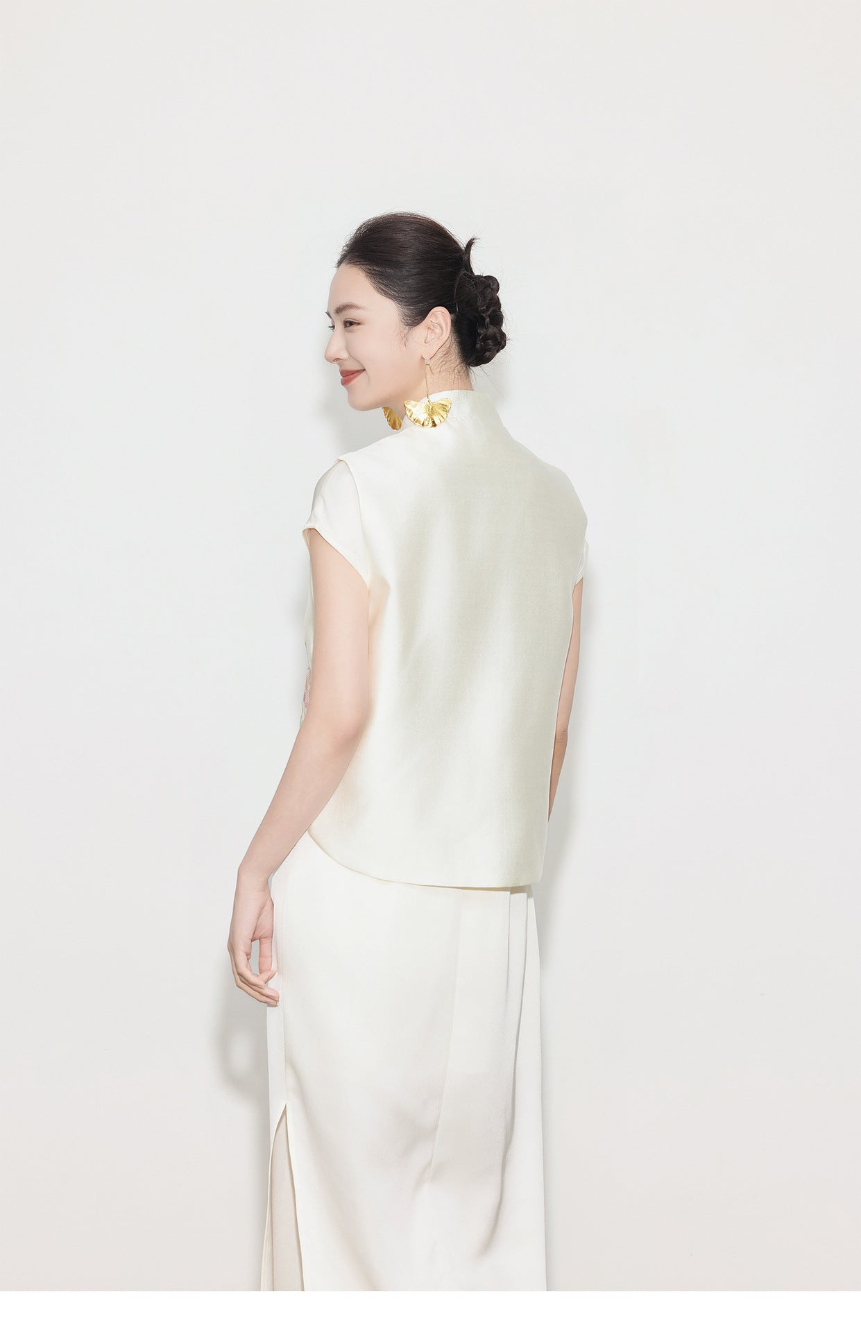 Elegant Chinese Style Design Sense Vest Top