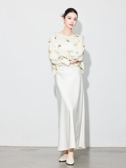 Chic High-Waist Mermaid Satin Skirt for Women