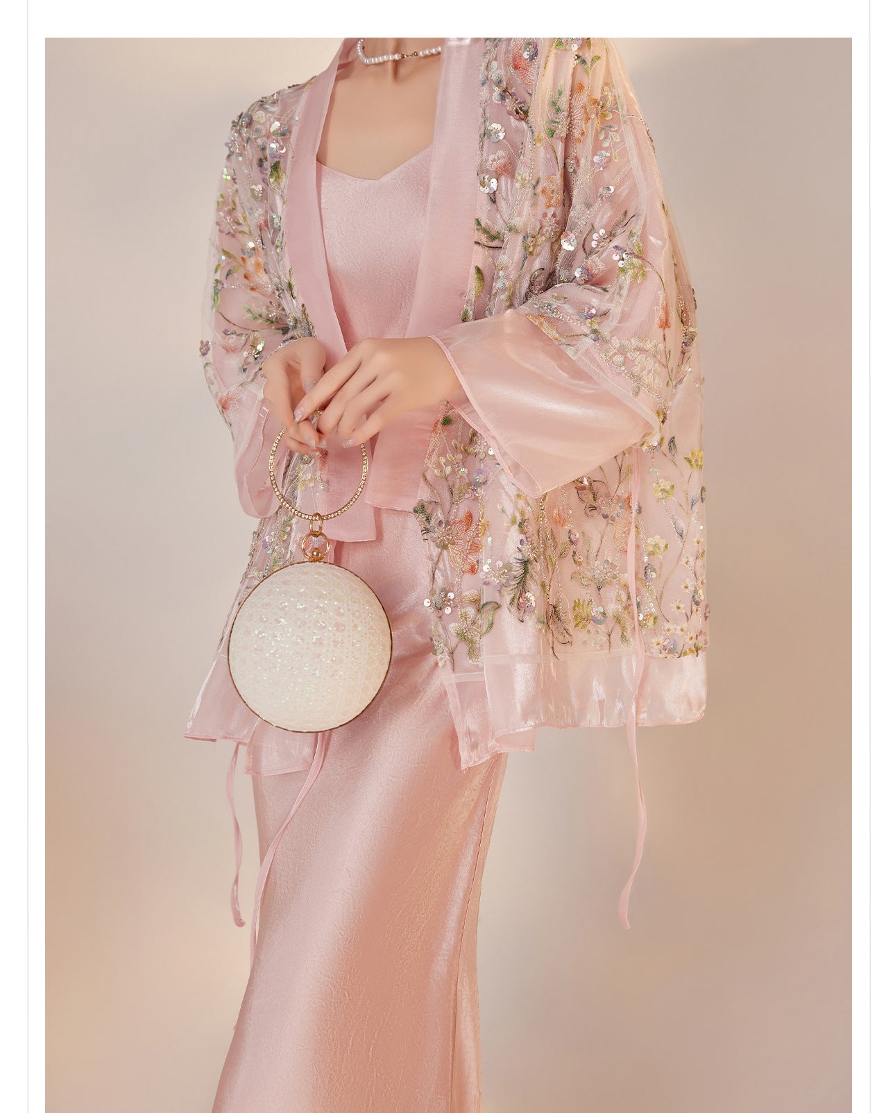 New Chinese Style Beaded Sequin Embroidered Light Luxury Elegant Top