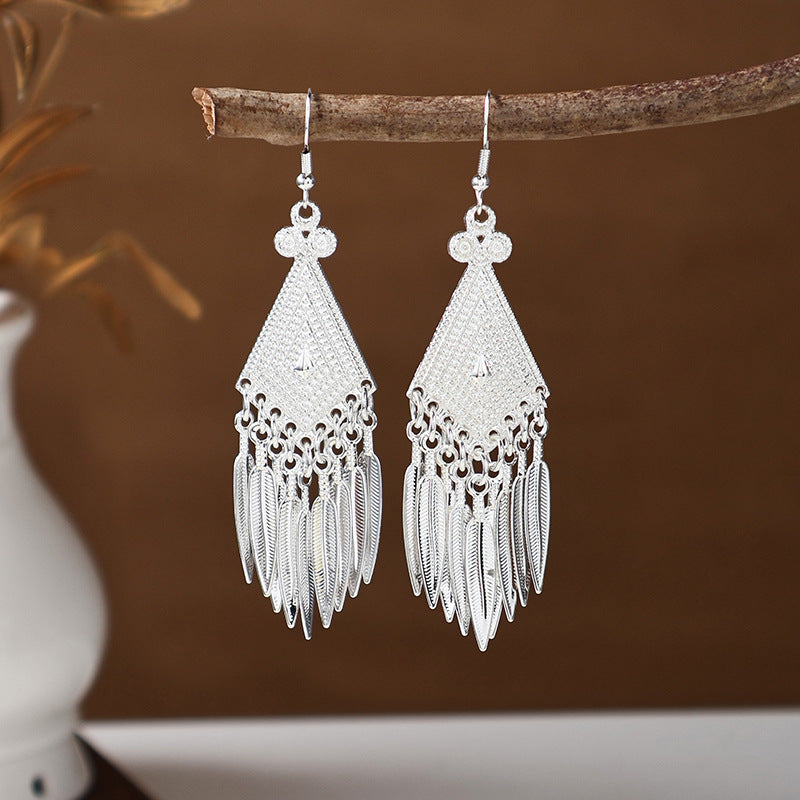 Ancient Style Ethnic Earrings | Elegant Miao Jewelry for Women