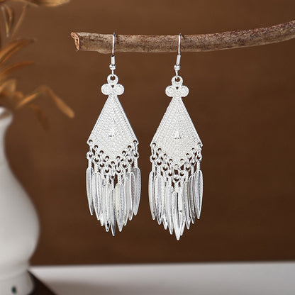 Ancient Style Ethnic Earrings | Elegant Miao Jewelry for Women