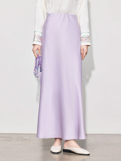 Elegant Smooth Satin Mermaid Long Skirt