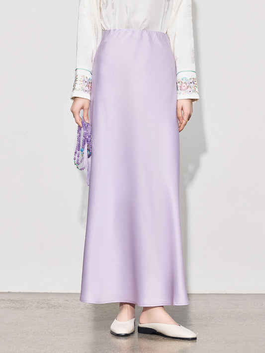 Elegant Smooth Satin Mermaid Long Skirt