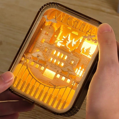 3D London City Wood Carving Lamp Night Light Mid-Autumn Gift