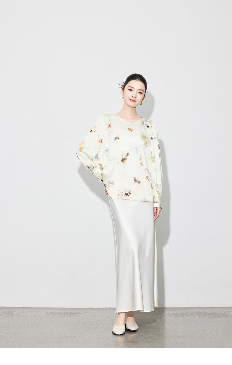 Chic High-Waist Mermaid Satin Skirt for Women