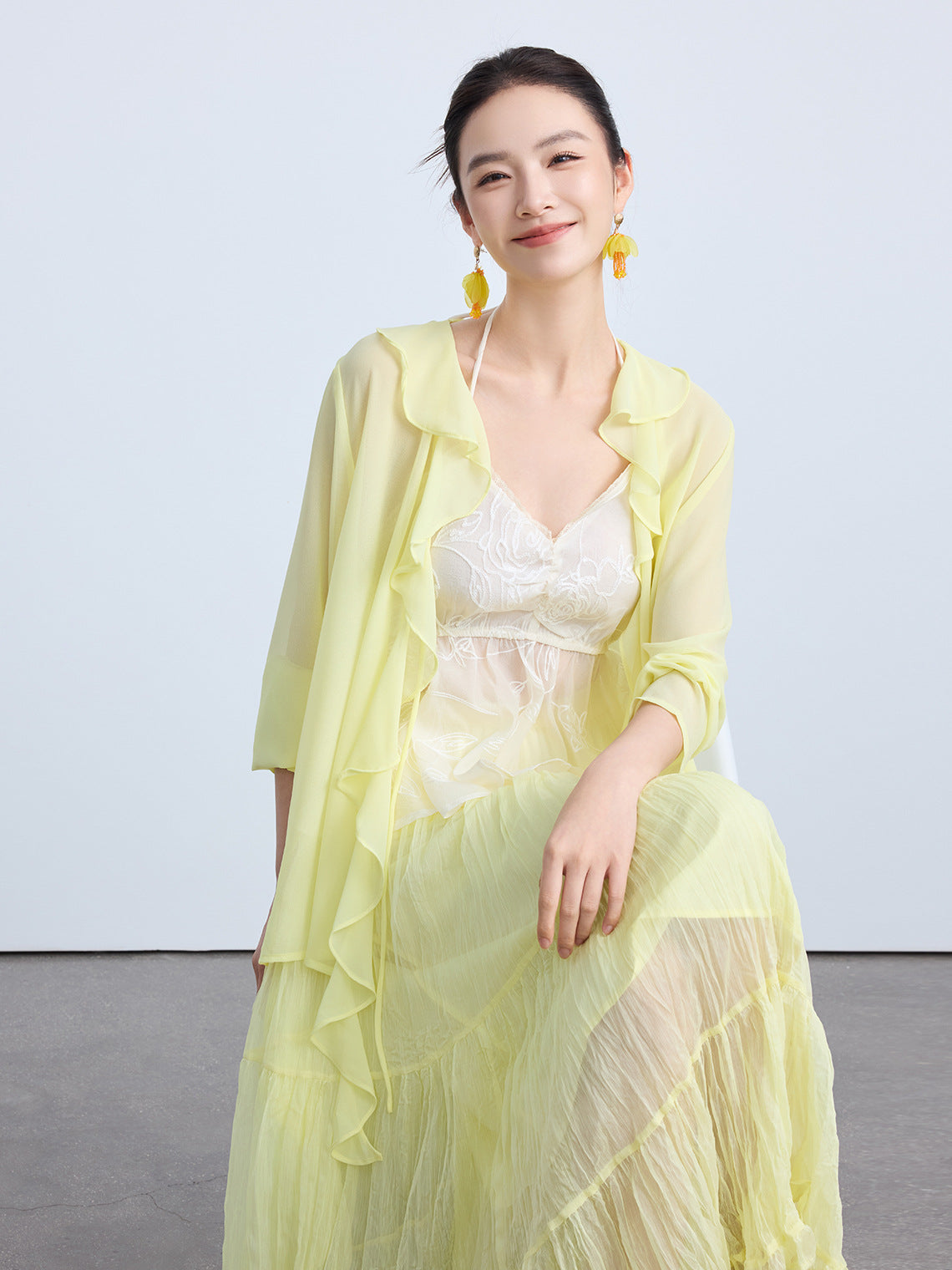 Chic Elastic Waist Patchwork Half Skirt for Women