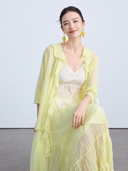 Chic Elastic Waist Patchwork Half Skirt for Women