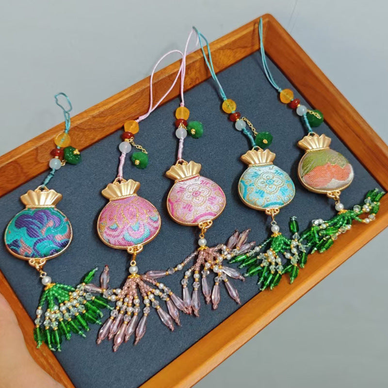 Song Brocade Tassel Pendant Intangible Heritage Car Hanging Charm
