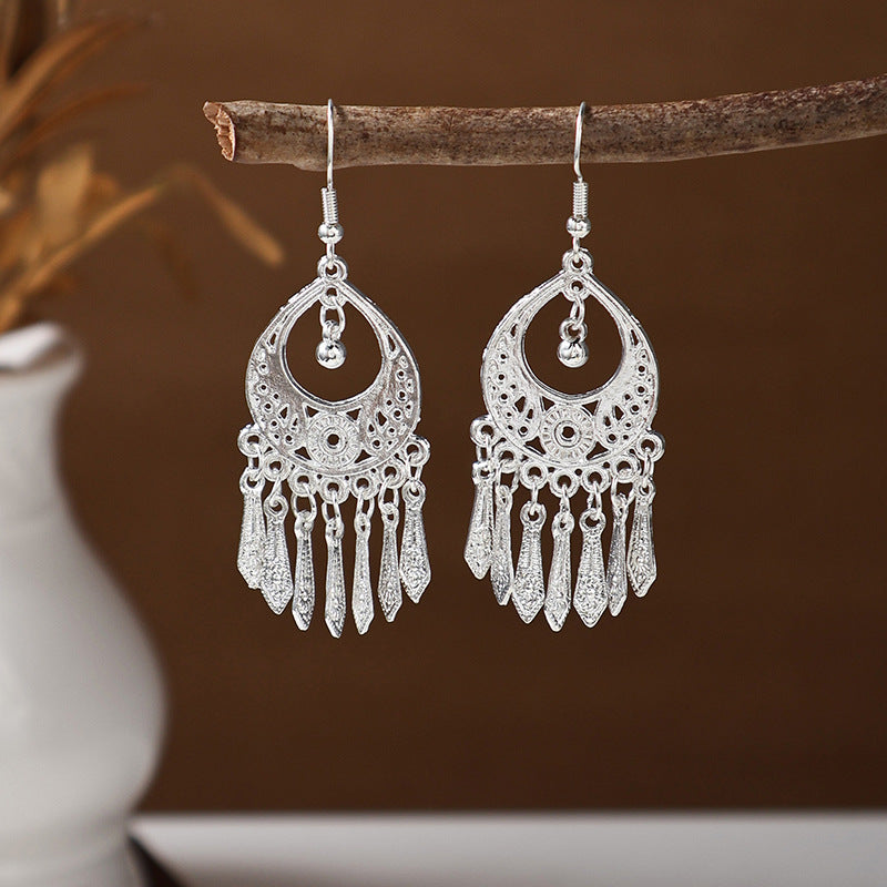 Ancient Style Ethnic Earrings | Elegant Miao Jewelry for Women