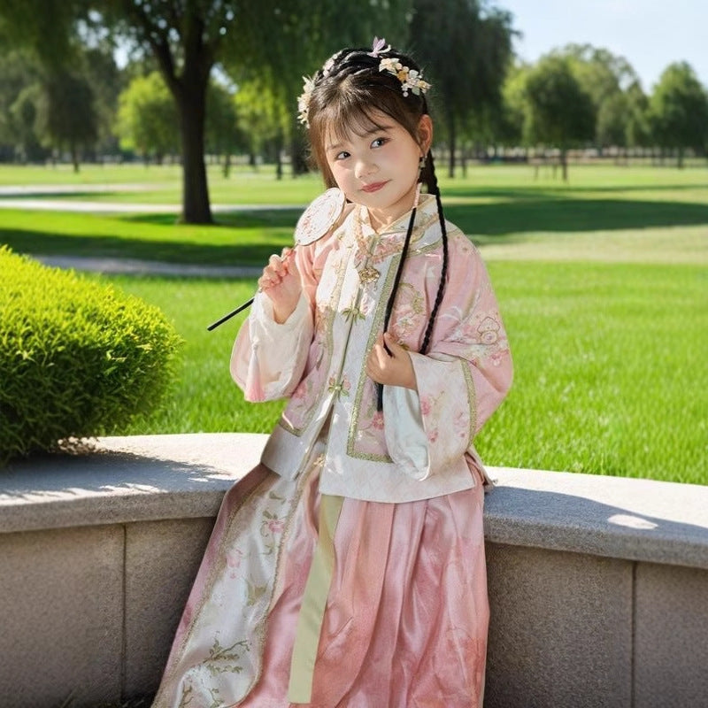 Children’s Chinese Style Hanfu | Elegant Ancient Costume Pink Outfit