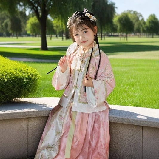 Children’s Chinese Style Hanfu | Elegant Ancient Costume Pink Outfit