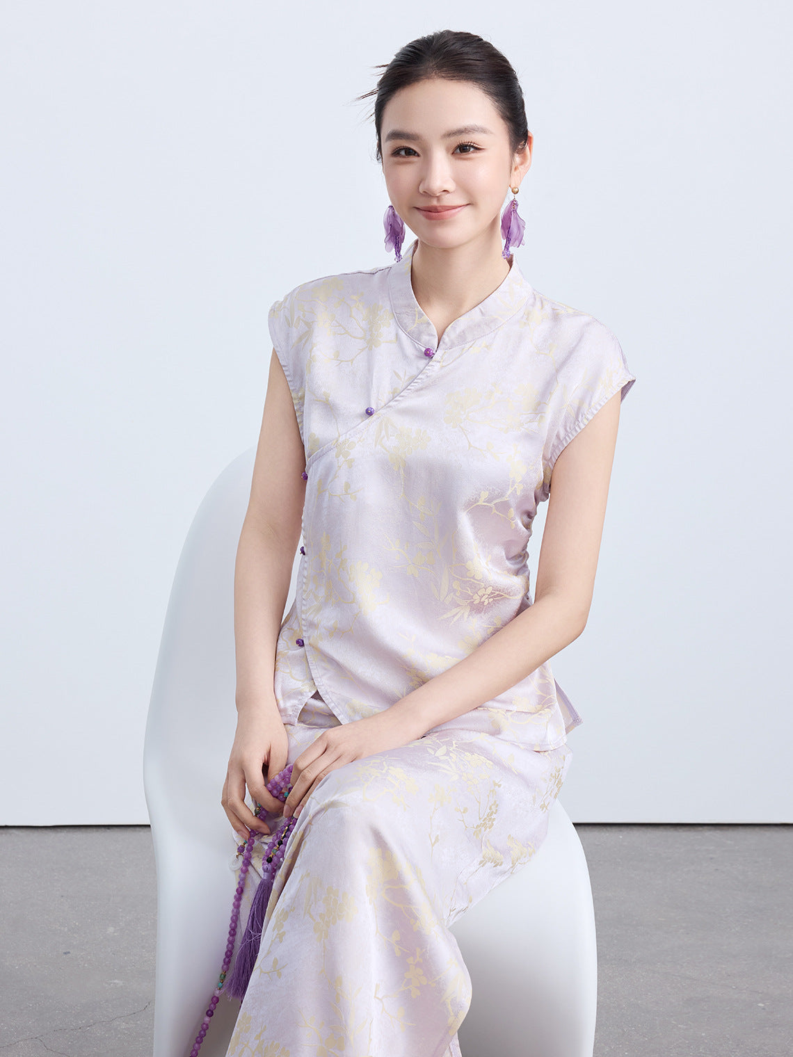 High-End Retro Jacquard Midi A-Line Skirt