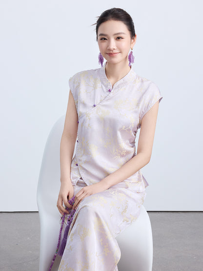 High-End Retro Jacquard Midi A-Line Skirt