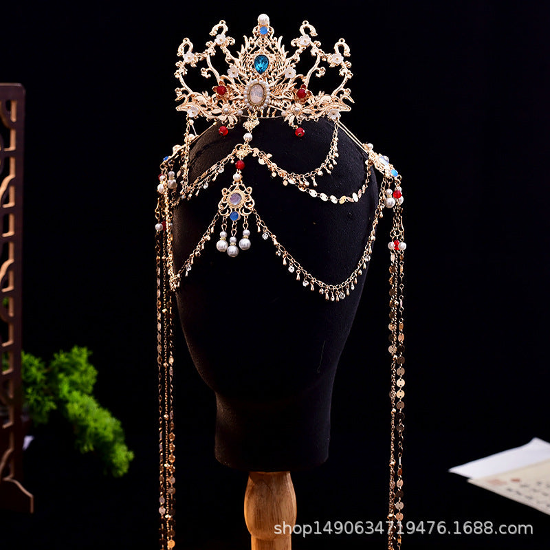 Ancient summer style hair crown tassel hair accessories