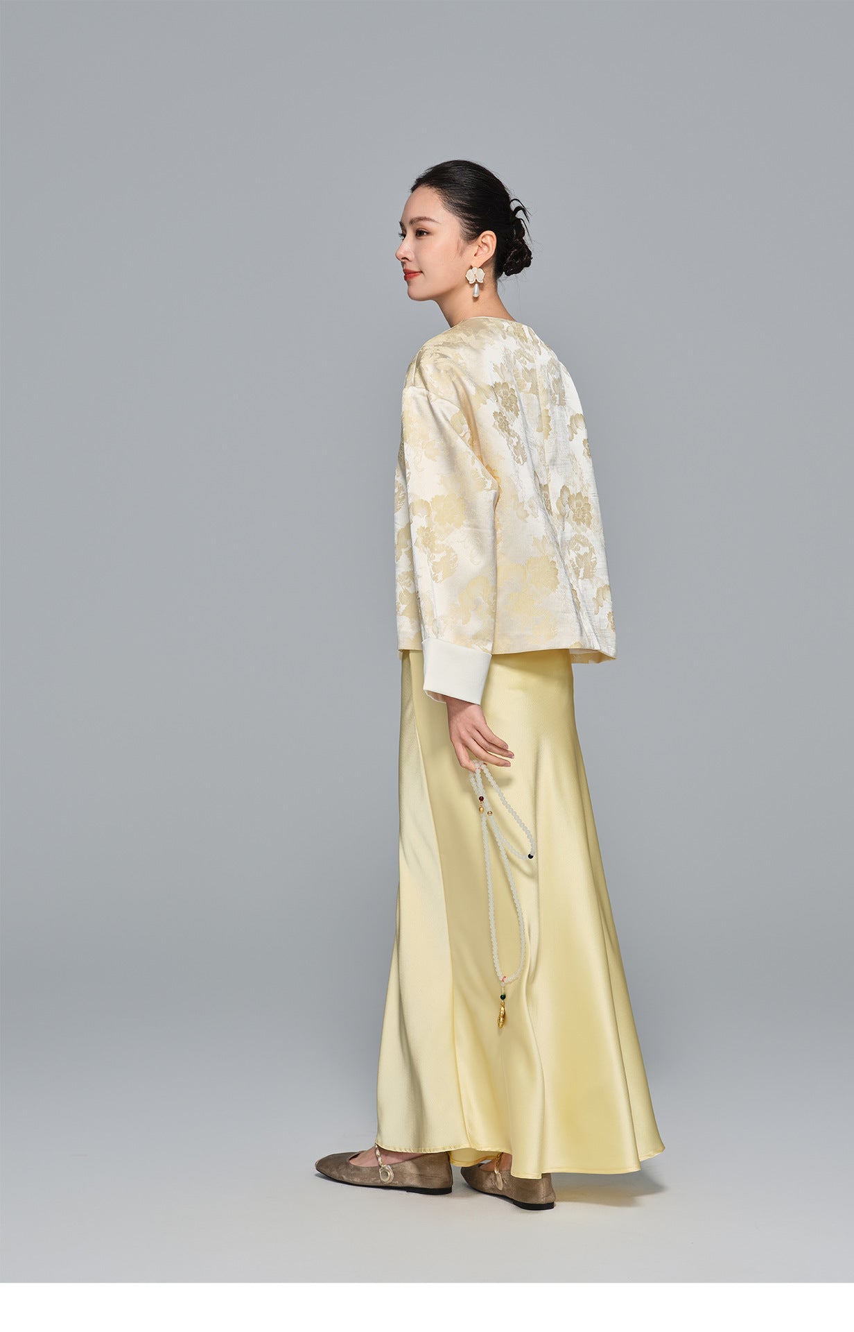 Slimming Jacquard Women's Jacket