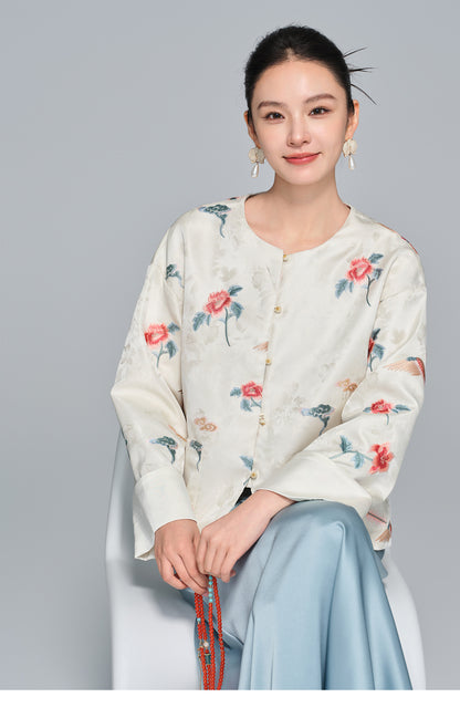 Elegant Loose Embroidered Jacket