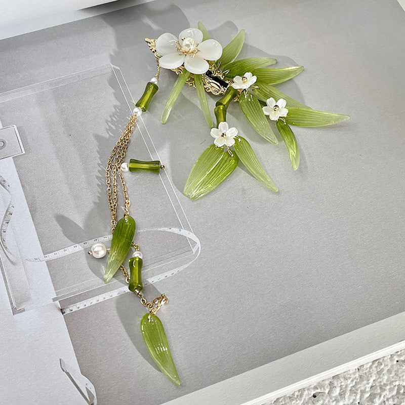 New Chinese Style Ancient Daily Hair Clip Long Tassel Side Hair Accessory