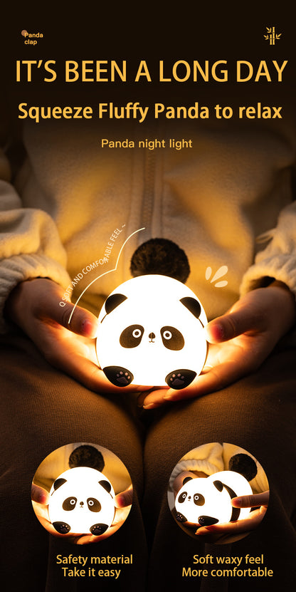 Furry Fun Panda Lamp USB Night Light Cute Bedside Gift Lamp