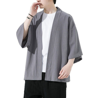 Mens Summer Chinese Style Thin Cotton Linen Sun Protection Retro Jacket