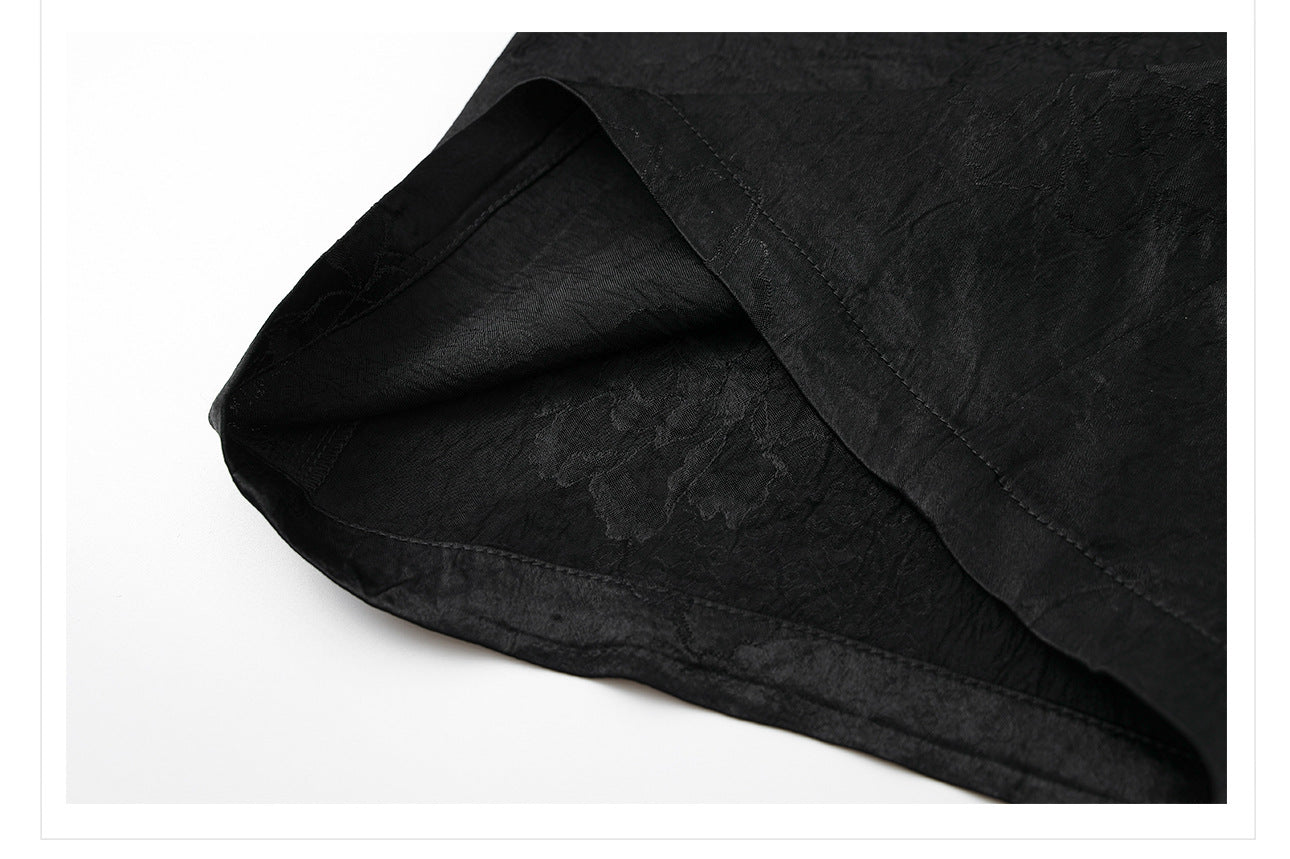 2026 New Chinese Style Elegant Acetate Wide-Leg Pants for Women