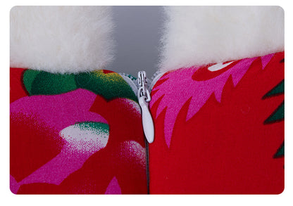 Northeast Floral Girls Padded Jacket Winter Rabbit Ear Four-Piece