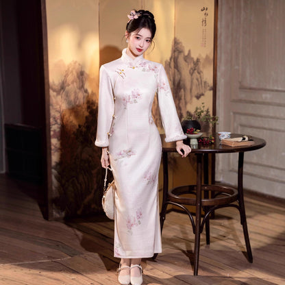High-End Chinese Qipao – Gorgeous Winter Dress for Women
