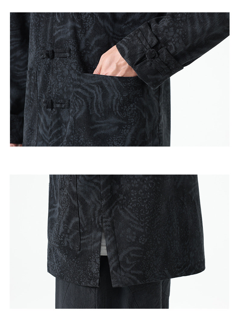 Mens Chinese Hanfu Tang Suit Retro Ancient Style National Top