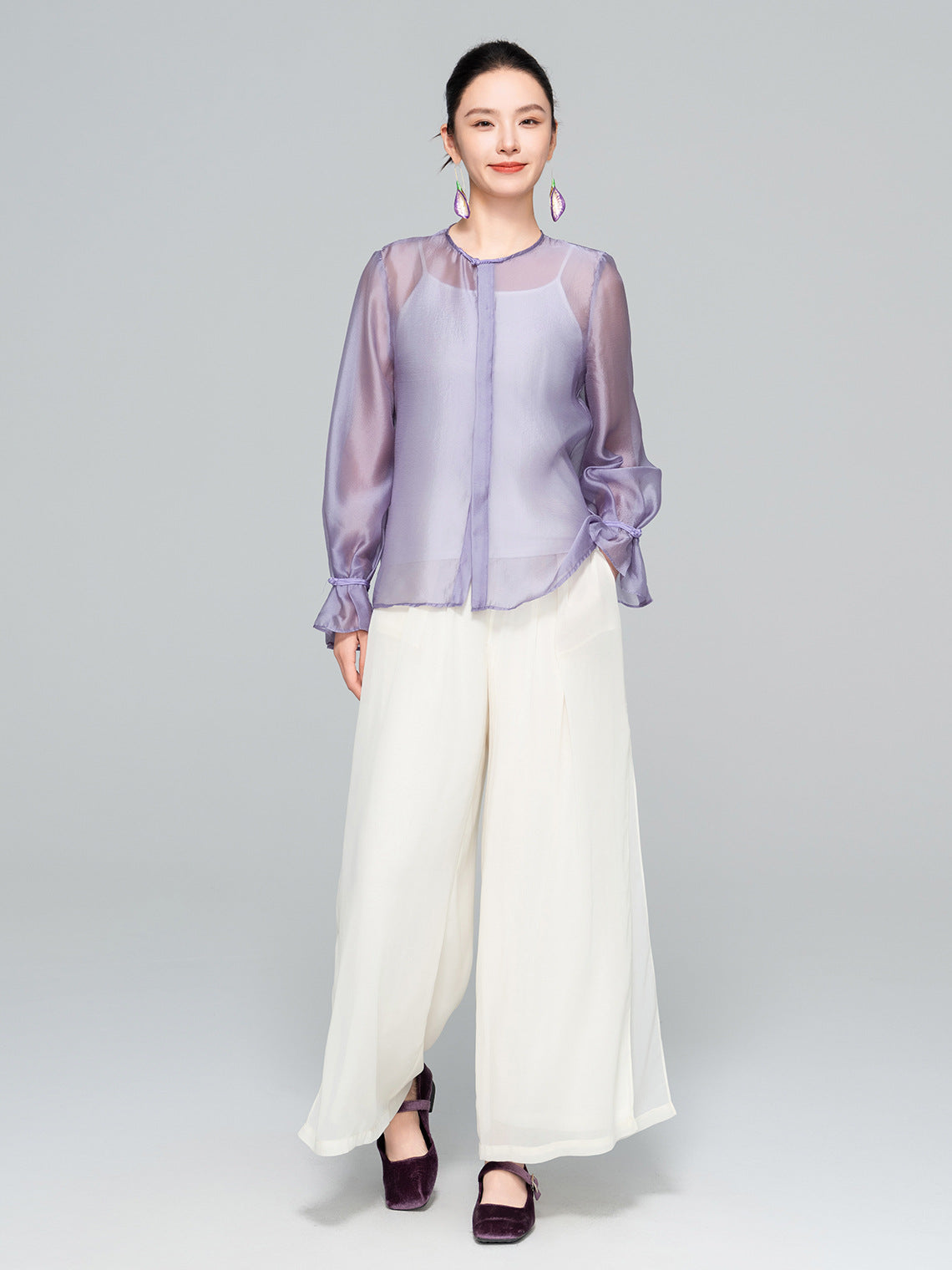 High-End Lightweight Bell Sleeve Top for Women