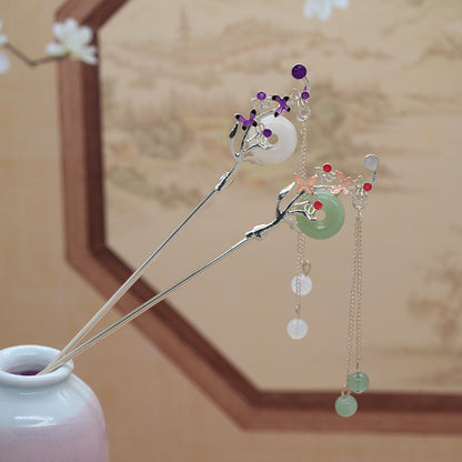 Butterfly Tassel Hairpin | New Chinese Style Elegant Hanfu Step Hair Accessory