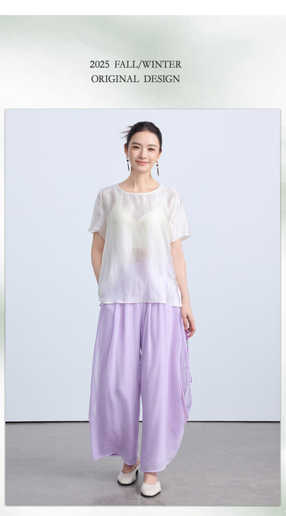 High-End National Style Summer Blouse for Women