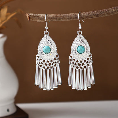 Ancient Style Ethnic Earrings | Elegant Miao Jewelry for Women