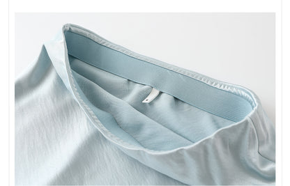 Autumn Button-Up Stand Collar National Style Top & Skirt Set