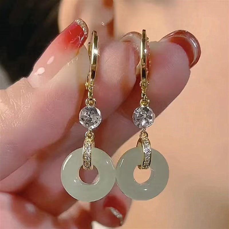 Peace Buckle Earrings | New Chinese Style Ancient Niche Autumn Winter 2025