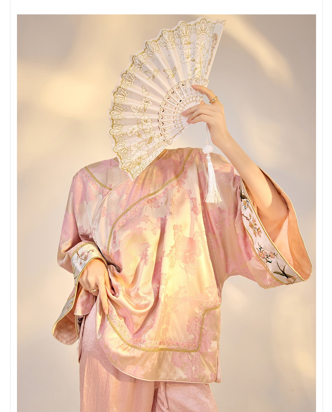 Elegant Jacquard Rayon Shirt New Chinese Style Loose Top