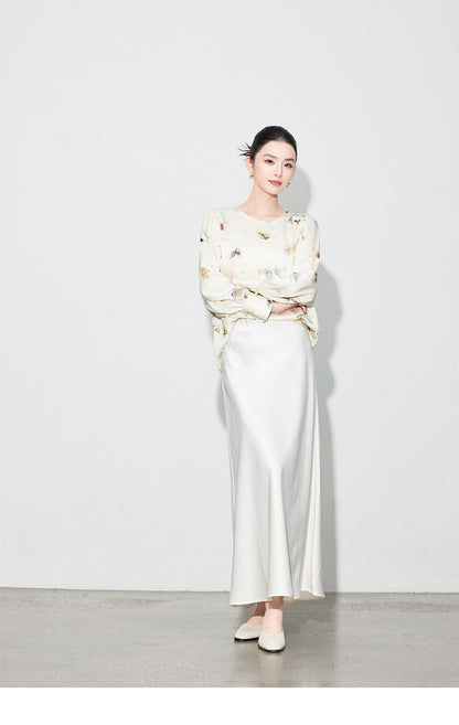 Chic High-Waist Mermaid Satin Skirt for Women