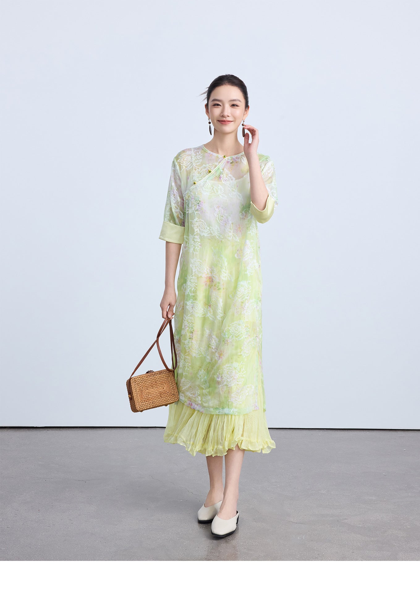 Chic Elastic Waist Patchwork Half Skirt for Women