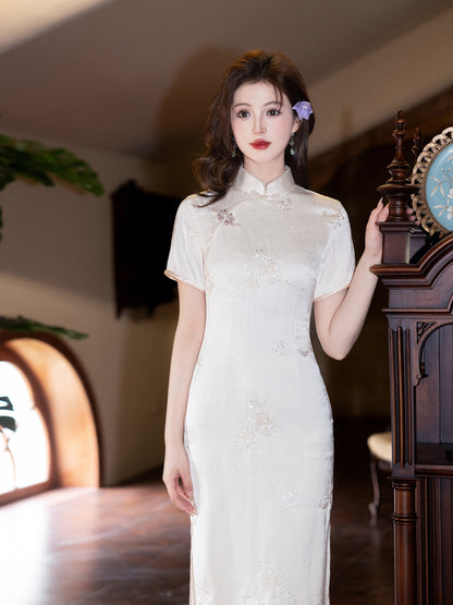 Artistic Camellia Cheongsam – Retro Youth Fresh Dress