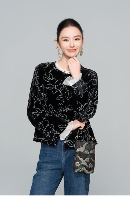 Retro National Style Light Velvet Jacket