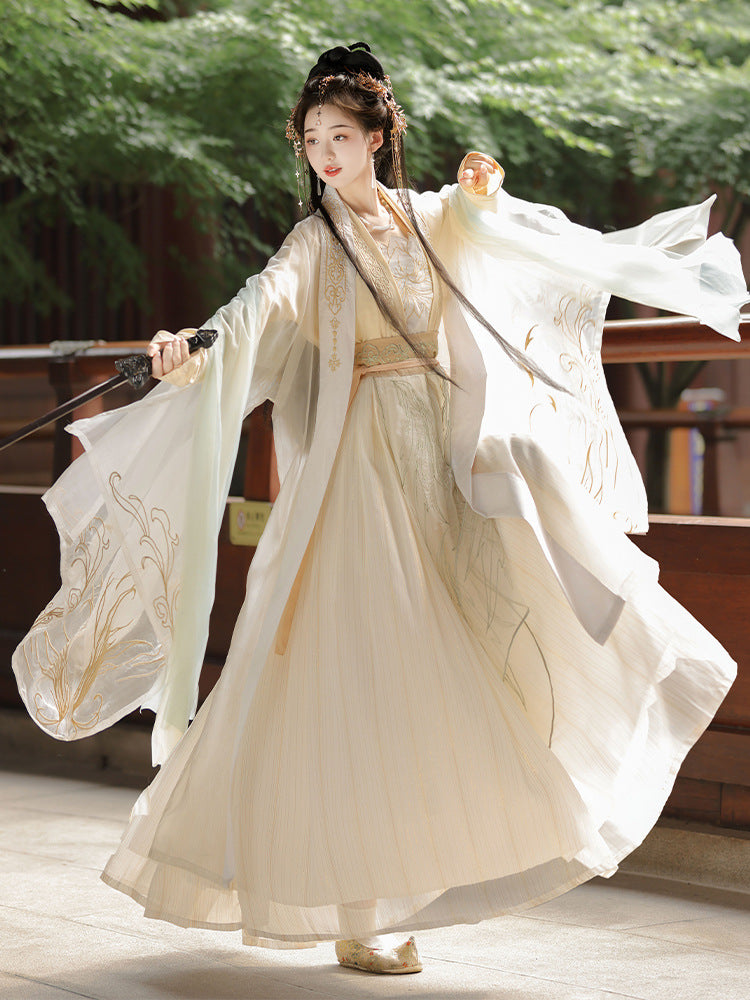 Fairy Song Hanfu Costume — Elegant Waist-Length Ru Skirt Outfit