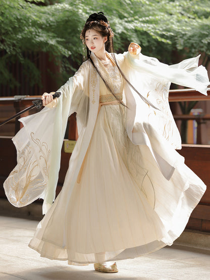 Fairy Song Hanfu Costume — Elegant Waist-Length Ru Skirt Outfit