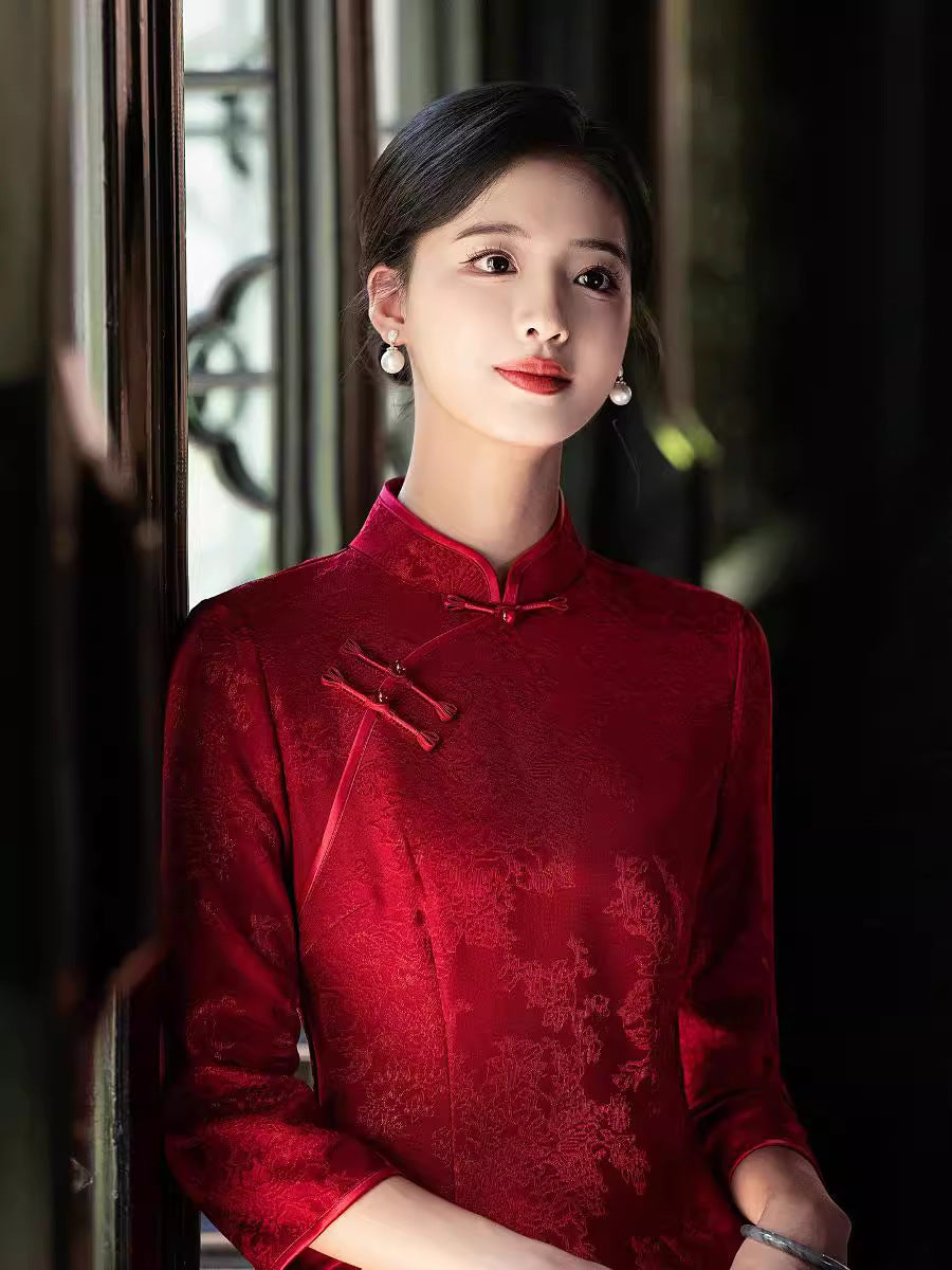 Retro Republic of China Style Qipao – Toasting & Family Occasion Dress