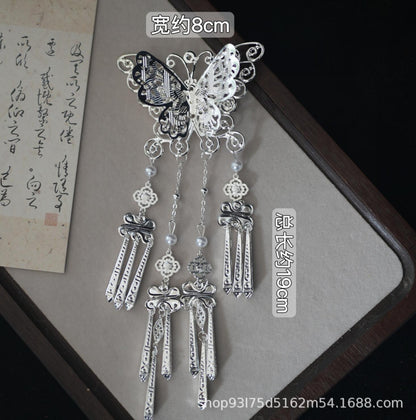 Hanfu Tassel Hairpin Butterfly Bell Clip Retro Wei Jin Style Accessory