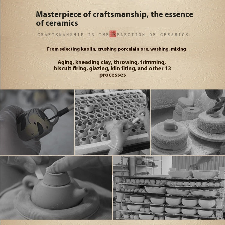 Jingdezhen Handmade Ceramic Vase — Oil Painting Style Small Home Decor