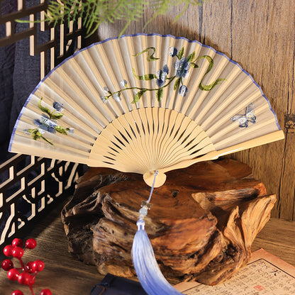 Ancient Style Suzhou Embroidered Fan — Portable Chinese Style Fan
