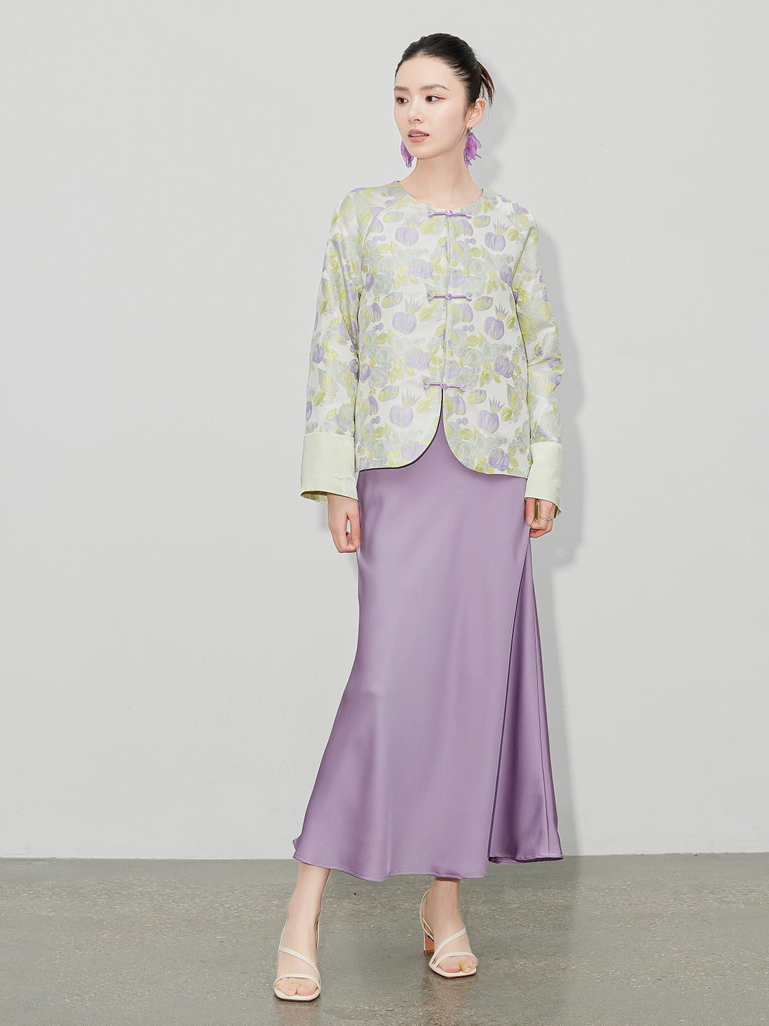 Autumn Women's Tulip Brocade Jacquard Elegant Jacket